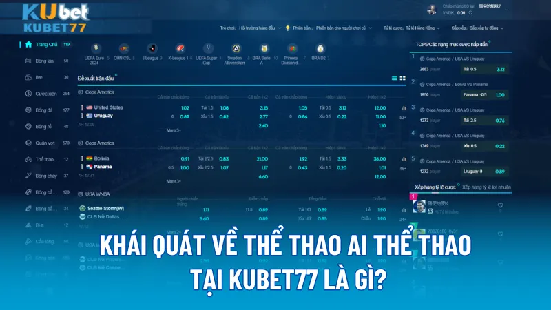 Khái quát về thể thao AI Thể Thao tại KUBET77 là gì?