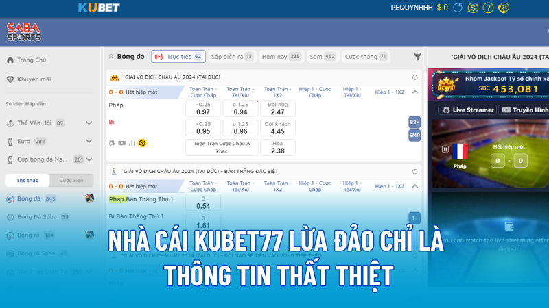 Nhà cái KUBET77 lừa đảo chỉ là thông tin thất thiệt