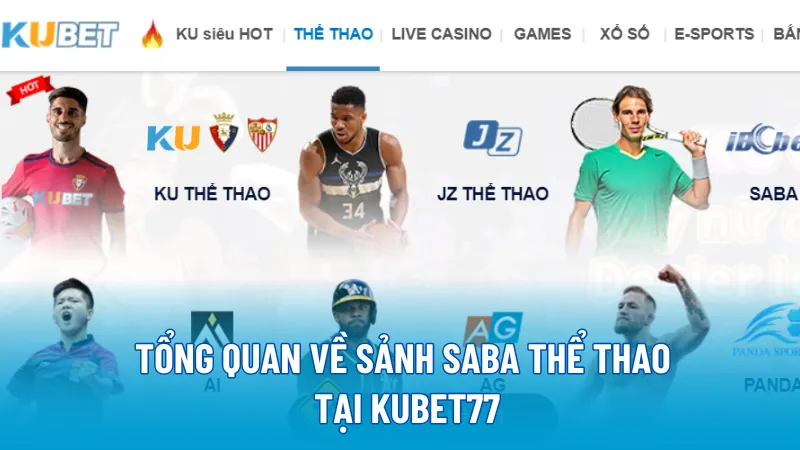 Tổng quan về sảnh SABA Thể Thao tại KUBET77