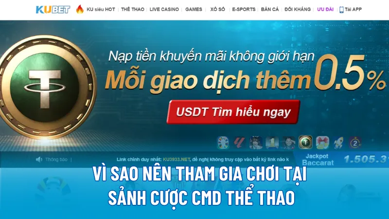 Vì sao nên tham gia chơi tại sảnh Cược CMD Thể Thao