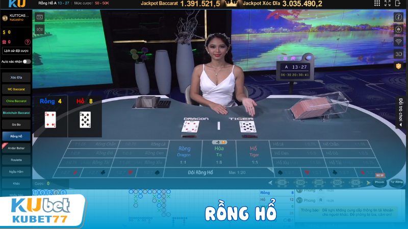 Rồng Hổ tại Casino Live thu hút người chơi bởi sự thú vị đặc biệt, cung cấp những trải nghiệm cá cược đầy hấp dẫn và hồi hộp